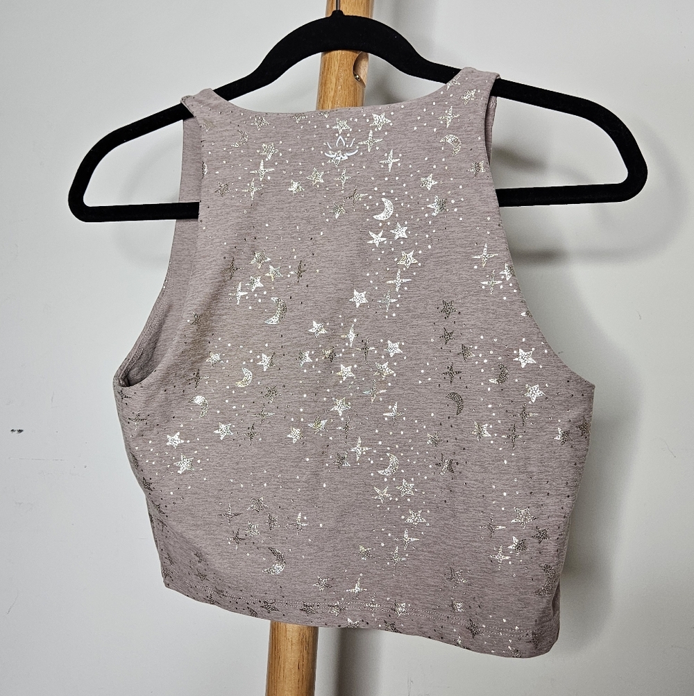 Beyond Yoga Softshine Square Neck Tank Stars Moon Constellation Cream Large - Picture 2 of 4